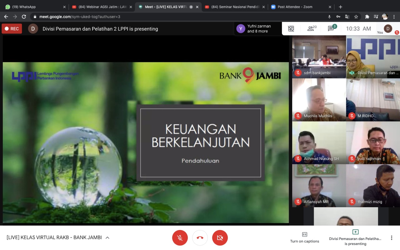 Online Learning Services  - Rencana Aksi Keuangan Berkelanjutan PT. Bank Jambi