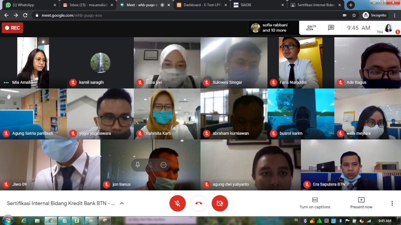 Online Learning Services - Sertifikasi Internal Kredit Komersial Batch 4 s.d. 8 PT. Bank BTN