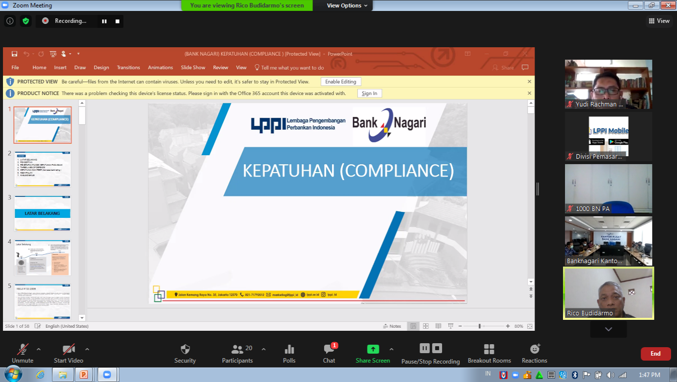 Online Learning Services - Penerapan 4 Eyes Principles dalam Credit Risk Management PT. Bank Nagari