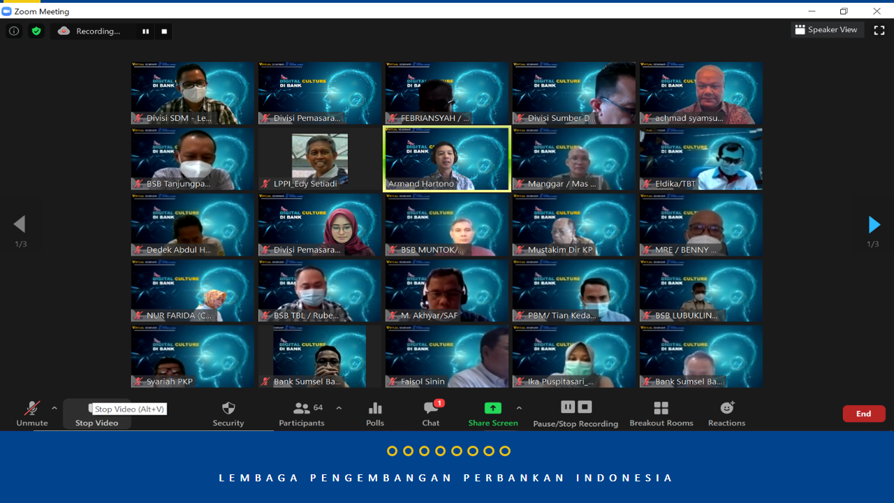 Virtual Seminar - Digital Culture di Bank PT. Bank Sumsel Babel