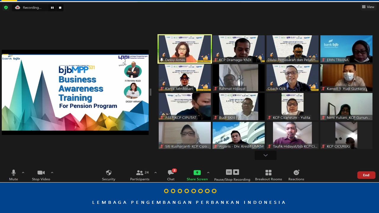 Online Learning Services - Business Awareness dalam Rangka Mempersiapkan Masa Persiapan Pensiun Batch 3 Bank bjb