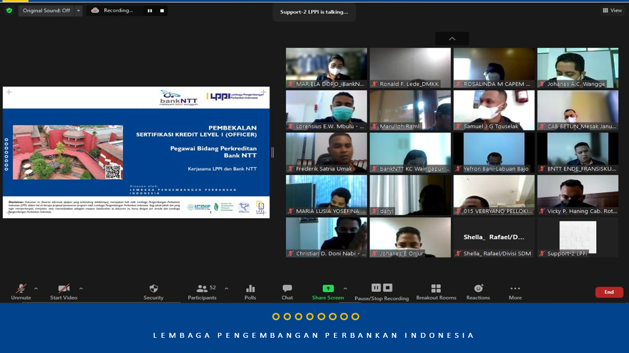 Online Learning Services - Pembekalan Uji Sertifikasi Kredit Level 1 PT. Bank NTT